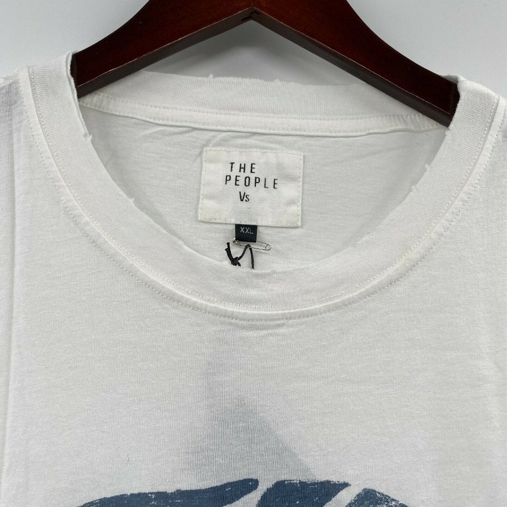 The People Vs. Men's Short Sleeve T-Shirt White Satisfaction Vintage Graphic XXL - Picture 3 of 6